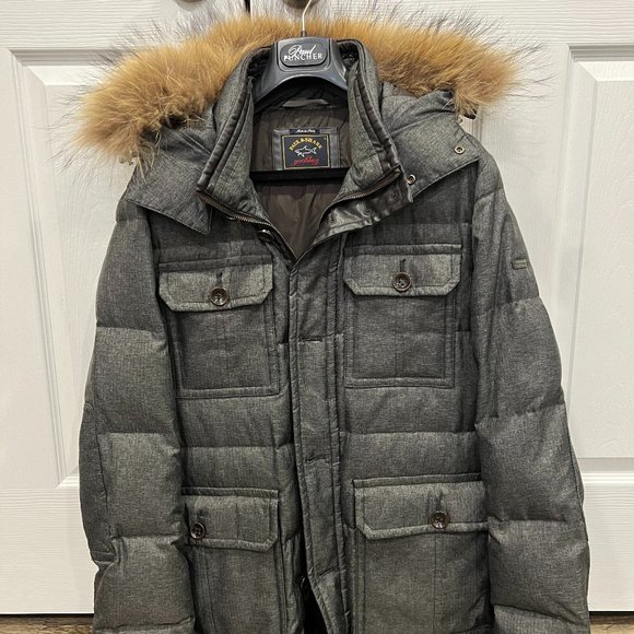 Paul & Shark Grey Down Winter Coat (Large) - Picture 1 of 12